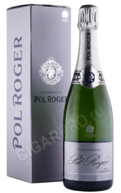 шампанское pol roger pure extra brut 0.75л в подарочной упаковке