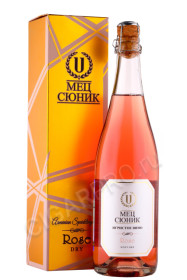 игристое вино мец сюник сухое розовое 0.75л в подарочной упаковке