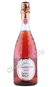 вино игристое binelli lambrusco rosato dell emilia 0.75л