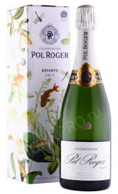 шампанское pol roger brut reserve 0.75л в подарочной упаковке