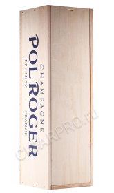 деревянная упаковка шампанское pol roger brut reserve 3л