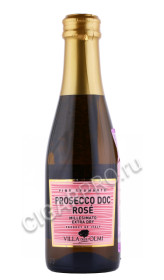 игристое вино villa degli olmi prosecco rose extra dry 0.2л