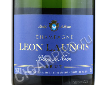 этикетка шампанское leon launois brut blanc 0.75л