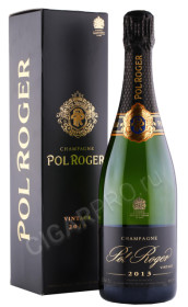 шампанское pol roger brut vintage 2013г 0.75л в подарочной упаковке