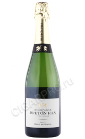 шампанское breton fils blanc de blancs brut 0.75л