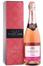 игристое вино cava castillo perelada brut rosado 0.75л в подарочной упаковке