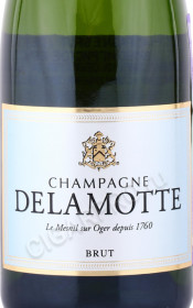 этикетка шампанское champagne delamotte brut 0.375л