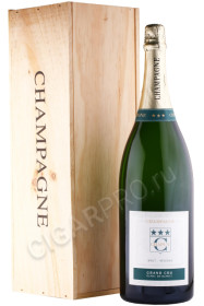 шампанское chapuy brut reserve blanc de blanc grand cru 3л в деревянной упаковке