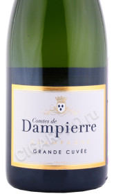 этикетка шампанское dampierre comte audoin de dampierre grande cuvee 0.75л