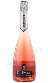 вино игристое de faveri spumante rose extra dry 0.75л