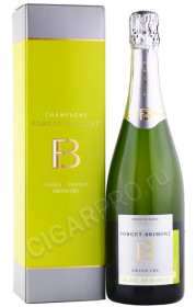шампанское forget brimont blanc de blancs grand cru 0.75л в подарочной упаковке