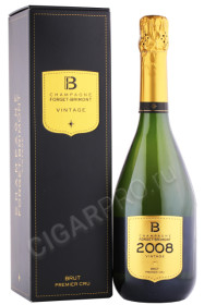 шампанское forget brimont millesime brut premier cru 0.75л в подарочной упаковке