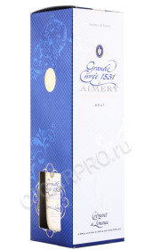 подарочная упаковка игристое вино grande cuvee 1531 de aimery cremant de limoux 0.75л