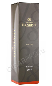 подарочная упаковка шампанское henriot millesime brut 0.75л