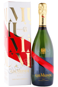 шампанское mumm grand cordon aoc 0.75л в подарочной упаковке