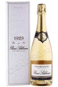 шампанское rene schloesser brut chardonnay 0.75л в подарочной упаковке