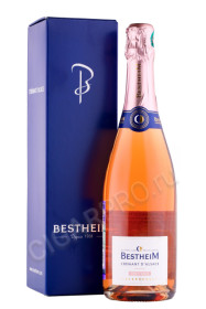 игристое вино bestheim cremant d alsace brut rose 0.75л в подарочной упаковке