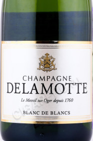 этикетка шампанское delamotte blanc de blancs 0.375л