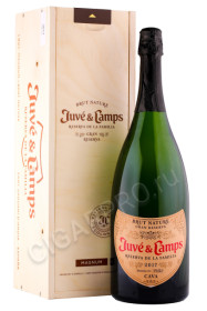 игристое вино juve y camps reserva de la familia gran reserva brut nature 1.5л в подарочной упаковке