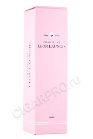 подарочная упаковка шампанское leon launois brut rose 0.75л