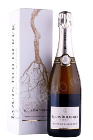 шампанское louis roederer blanc de blancs 2015 0.75л в подарочной упаковке