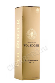 подарочная упаковка шампанское pol roger brut blanc de blancs 0.75л