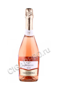 игристое вино prosecco casa defra rose 0.75л