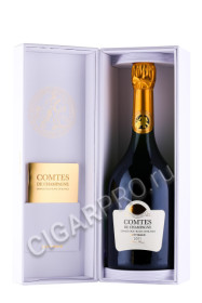подарочная упаковка шампанское tattinger comtes blanc de blancs 0.75л
