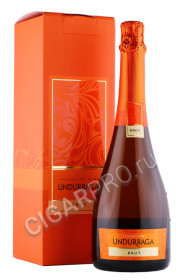 игристое вино undurraga brut 0.75л в подарочной упаковке