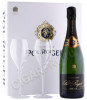 шампанское pol roger brut vintage 2013г 0.75л + 2 бокала в подарочной упаковке