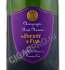 этикетка champagne veuve fourny brut nature blanc de blancs