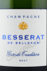 этикетка шампанское besserat de bellefon grande tradition brut 0.75л