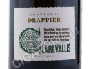 этикетка champagne drappier clarevallis