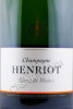 этикетка henriot brut blanc de blancs 1.5л