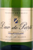 этикетка игристое вино duc de paris brut 0.75л