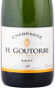 этикетка шампанское h goutorbe cuvee tradition brut 0.375л