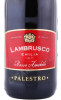 этикетка ламбруско palestro lambrusco emilia igt rosso amabile 0.75л