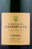 этикетка шампанское agrapart terroirs extra brut 1.5л