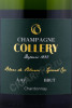 этикетка шампанское collery blanc de blancs grand cru a ay 0.75л