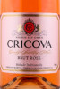 этикетка игристое вино cricova brut rose 0.75л