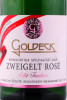 этикетка игристое вино goldeck zweigelt rose trocken 0.75л