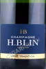 этикетка шампанское h blin brut tradition 0.75л