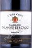 этикетка игристое вино lambrusco salamino di santa croce torre colle 0.75л