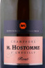 этикетка французское шампанское m. hostomme brut rose 0.75л