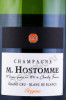 этикетка французское шампанское m. hostomme origine blanc de blancs grand cru 0.75л