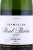 этикетка шампанское paul bara brut reserve grand cru champagne aoc 0.375л