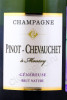 этикетка шампанское pinot chevauchet genereuse brut nature 0.75л