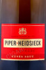 этикетка шампанское piper heidsieck brut 0.375л