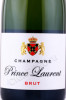 этикетка шампанское prince laurent brut 0.75л