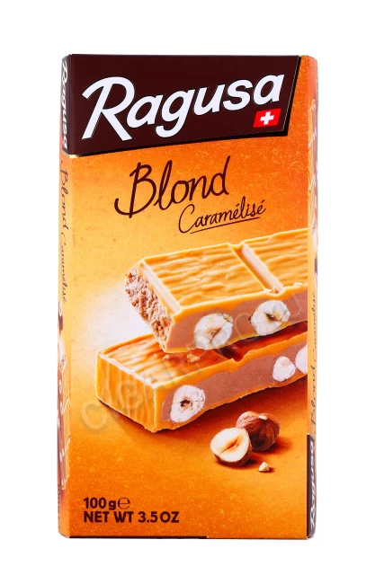 Шоколад Ragusa Blond белый с трюфельной начинкой и целыми лесными орехами 100гр